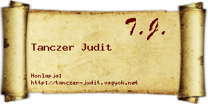 Tanczer Judit névjegykártya